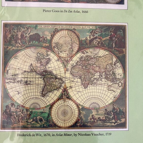 Masters Of Cartography Print Portfolio Pomegranate Publications 13x15 World Maps - Picture 12 of 15